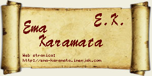 Ema Karamata vizit kartica